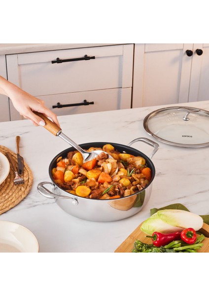 Plasma Steel 316+ 3ply Karnıyarık Tencere 26 cm