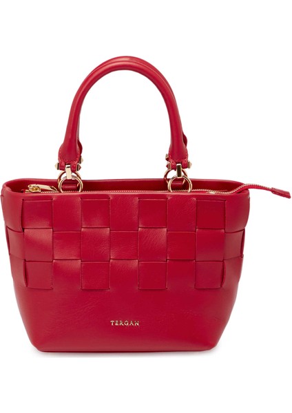 Kırmızı Deri Kadın El Çantası - S25Y1BC80408-H4B