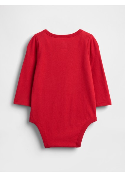Bebek Kırmızı First Favorites Organik Pamuk Grafik Bodysuit fiyatları