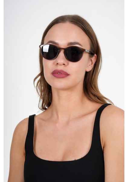 Kahve Yuvarlak Olivier Philippe Güneş Gözlüğü