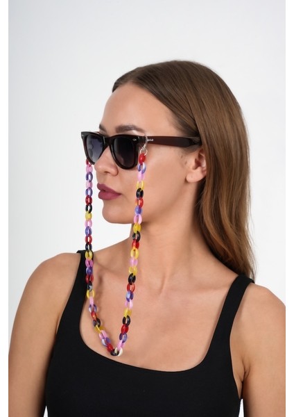 Renkli Akrilik Kalın Tasarım Gözlük Zinciri
