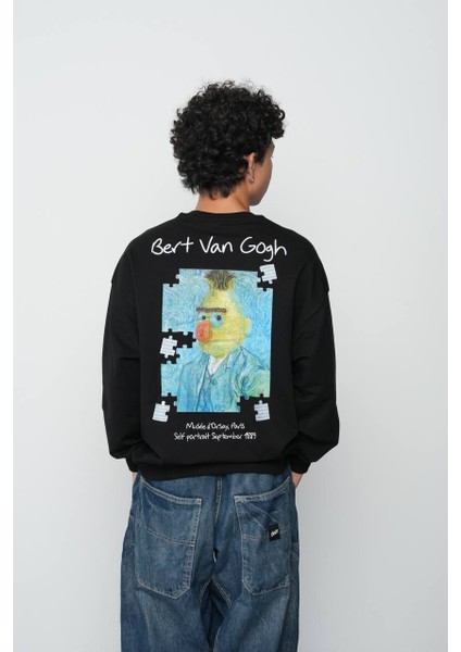 2 Iplik Van Gogh Nakış Işlemeli Baskılı Sweat (09-15 Yaş Arası) - Siyah fiyatları