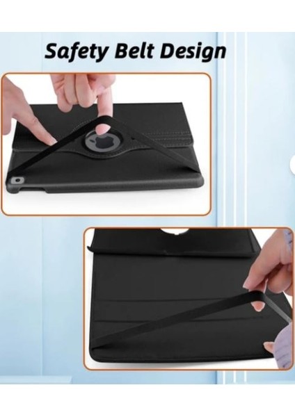 Galaxy Tab S9 Fe 10.9 SM-X510 Kılıf Dönebilen Standlı Tablet Kılıfı Siyah fırsatları