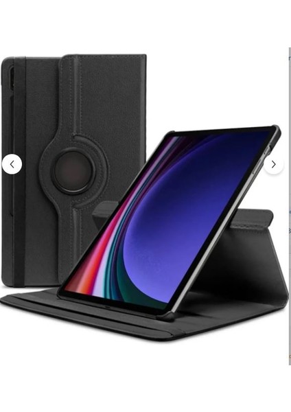 Galaxy Tab S9 Fe 10.9 SM-X510 Kılıf Dönebilen Standlı Tablet Kılıfı Siyah