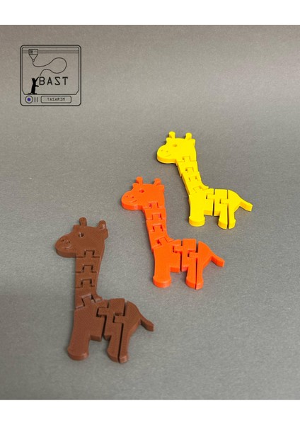 Bast Tasarım 3D Yazıcı Hareketli Eklemli Minik Zürafa Oyuncak Figür fiyatları