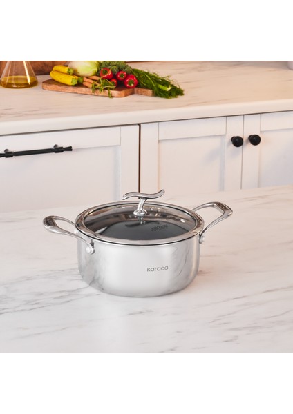 Plasma Steel 316+ 3ply Tencere 20 cm