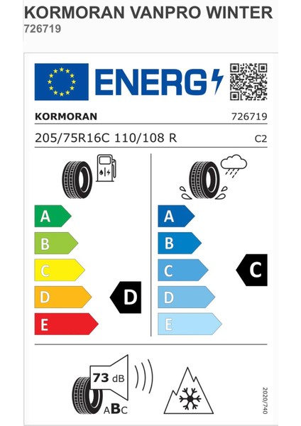 205/75 R16C 110/108R Vanpro Winter Hafif Ticari Kış Lastiği (Üretim Yılı: 2025) fiyatları