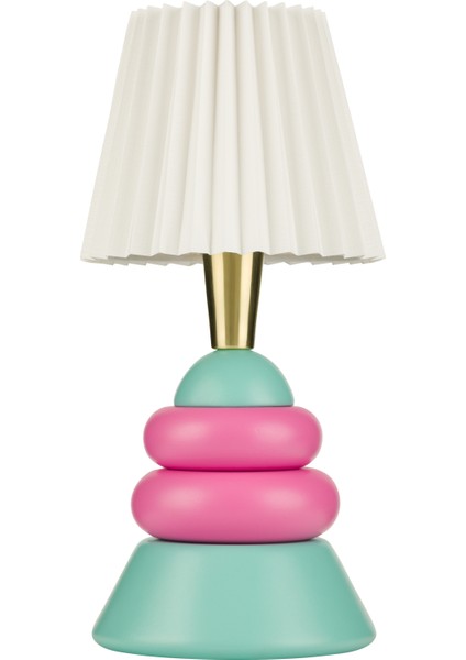 Little Lollies No:6 Renkli Masaüstü Aydınlatma - El Yapımı, Pirinç Detaylı