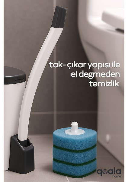 Özel Tuvalet Temizlik Seti ve Kullan At 10 Adet Deterjanlı Tuvalet Yedek Sünger X1 fiyatları