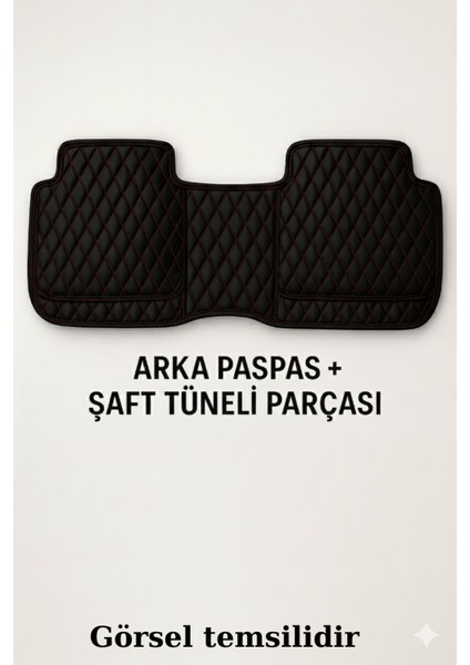 Renault Symbol 2008-2012 7d Havuzlu Deri Oto Paspas Seti - [siyah Kırmızı]