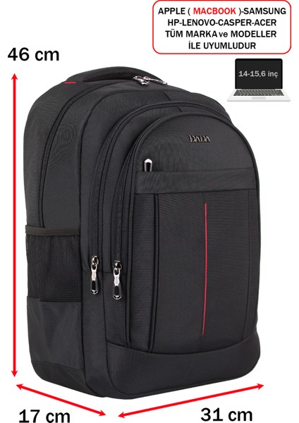 USB Aparatlı Erkek Sırt Çantası Okul Iş Günlük Kullanım Ortopedik 14-15,6 Inç Su Geçirmez Kumaş modelleri