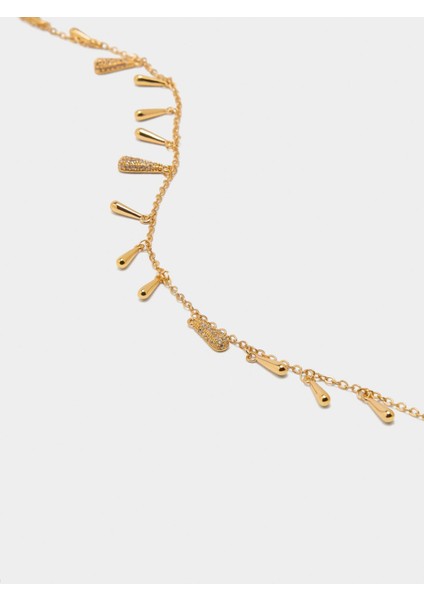 Zirkonyumlu Gözyaşı Kolye