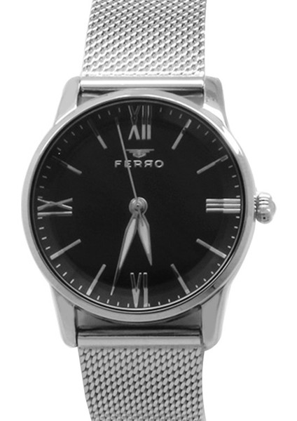 Ferro Gümüş Renk Hasır Kordonlu Kadın Kol Saati TH-F21182C-A