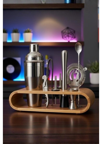 10 Parça French Cocktail Shaker (Paslanmaz Çelik Kokteyl Hazırlama seti) modelleri