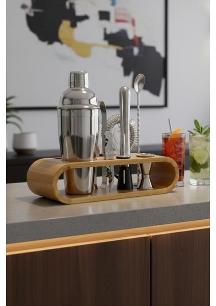 10 Parça French Cocktail Shaker (Paslanmaz Çelik Kokteyl Hazırlama seti) fırsatları