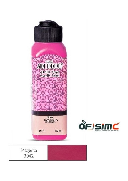 Akrilik Boya 140 Ml - 3042 Magenta fiyatları