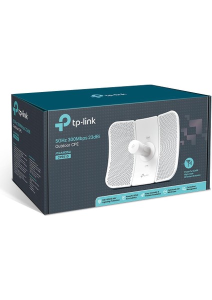 çınar ticaret tp-lınk cpe610 5ghz 300mbps 23dbı 30km ptp/ptmp dış ortam access poınt