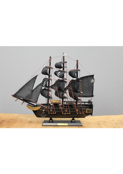 çınar ticaret ahşap korsan gemisi 30x33 cm