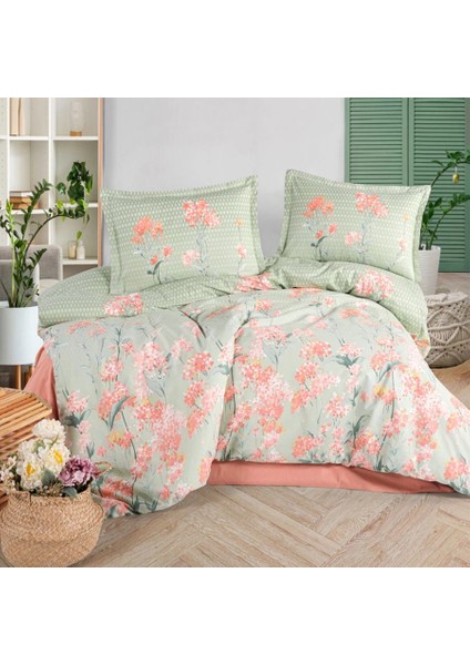 Ranforce %100 Pamuk Tek Kişilik Nevresim Nivora V1 Pudra modelleri