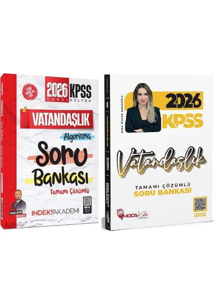 Hoca Kafası + Indeks 2026 Kpss Vatandaşlık Soru Bankası 2 Li Set - Esra Özkan Karaoğlu Hoca Kafası +
