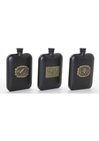 çınar ticaret paslanmaz çelik kabartmalı tekli 6 oz matara