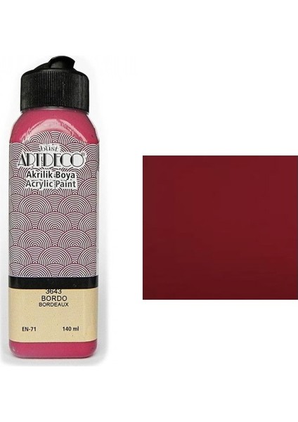 Akrilik Boya 140 Ml Bordo