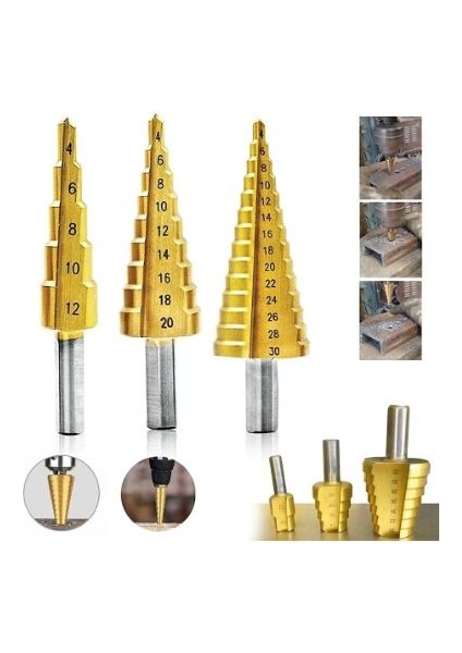 çınar ticaret kademeli matkap ucu sac delme panç seti