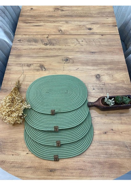 Jüt Hasır Amerikan Servis Oval Supla 4 Lü