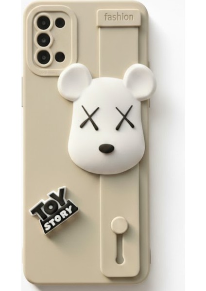 Samsung Galaxy A21S Uyumlu Kılıf Bej Renk 3D Figürlü Darbe Emici Yumuşak Silikon Kapak fırsatları