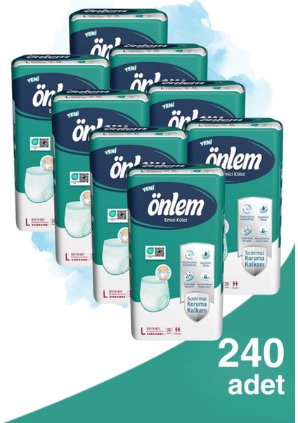 Önlem Yetişkin Emici Külot Bezi Büyük Boy ( Large ) 30 Lu x 8 Adet
