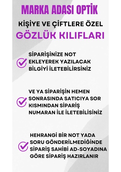 Julıano Kişiye ve Çiftlere Özel Gözlük Kılıfı - 2 Adet
