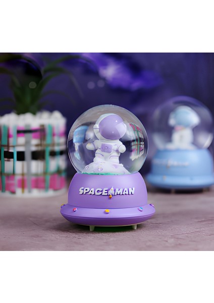 çınar ticaret küçük astronot ışıklı kar küresi