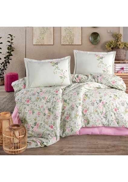 Ranforce %100 Pamuk Tek Kişilik Nevresim Elara V1 Adaçayı fiyatları