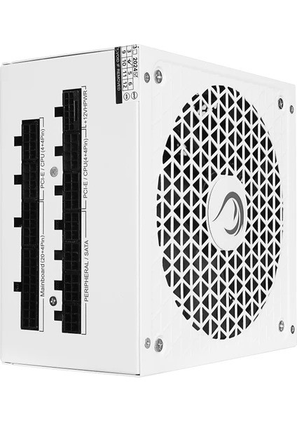 çınar ticaret rampage rage p10 850w 80+ gold apfc hdb 14cm fan full moduler psu (beyaz)