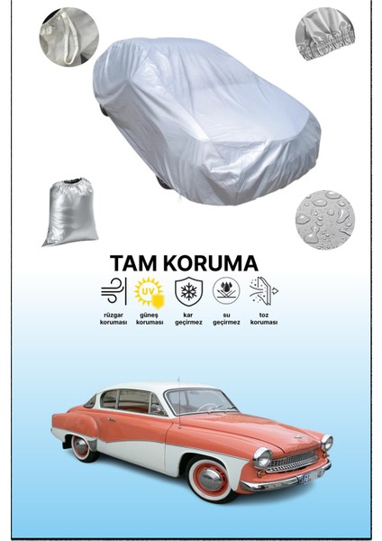 Gri Wartburg 311/3 Coupe Uyumulu Oto Branda, Araba Brandası, Koruyucu Örtü