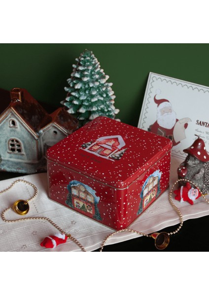 Home Yılbaşı Evi Kırmızı Metal Saklama Kutusu fırsatları