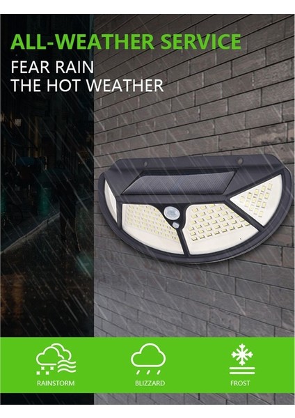 çınar ticaret fonksiyonel sensörlü 102 ledli solar bahçe lambası