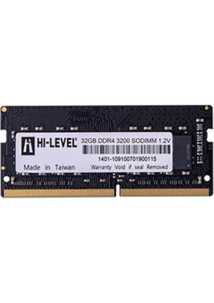çınar ticaret hı-level 32gb ddr4 3200mhz (1x32gb) notebook ram hlv-sopc25600d4-32g
