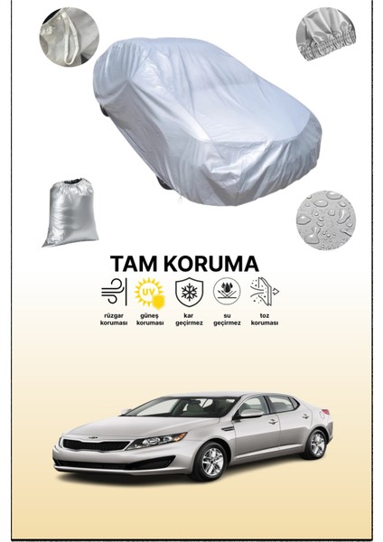 Gri Kia Optima / K5 2010 - 2016 Uyumulu Oto Branda, Araba Brandası, Koruyucu Örtü