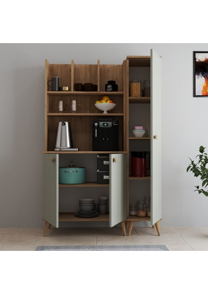 Fernıso Modern Ahşap Tasarım Dolaplı Kahve Köşesi modelleri