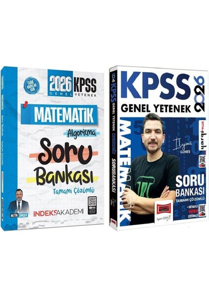 Yargı + Indeks 2026 Kpss Matematik Soru Bankası 2 Li Set - Ilyas Güneş Yargı + Indeks Akademi Yayınl