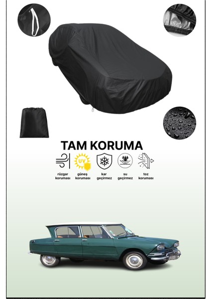 Siyah Citroen Amı 6 Uyumlu Araba Brandası, Koruyucu Örtü, Oto Branda