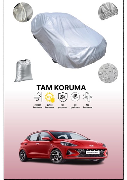 Gri Hyundai Grand I10 Nios 3 Uyumulu Oto Branda, Araba Brandası, Koruyucu Örtü