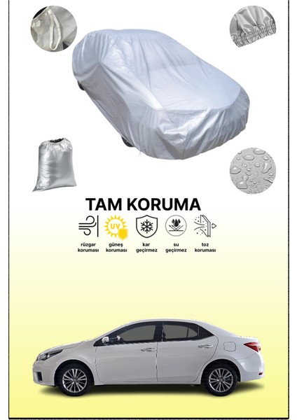 Gri Toyota Corolla Eu 2016 - 2019 Uyumulu Oto Branda, Araba Brandası, Koruyucu Örtü