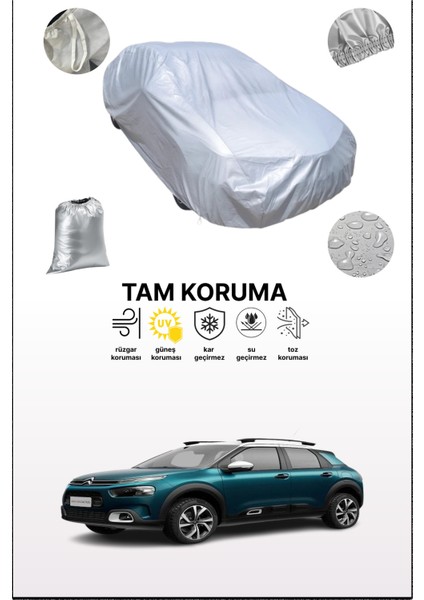 Gri Citroen C4 Cactus 2018 - 2021 Uyumulu Oto Branda, Araba Brandası, Koruyucu Örtü
