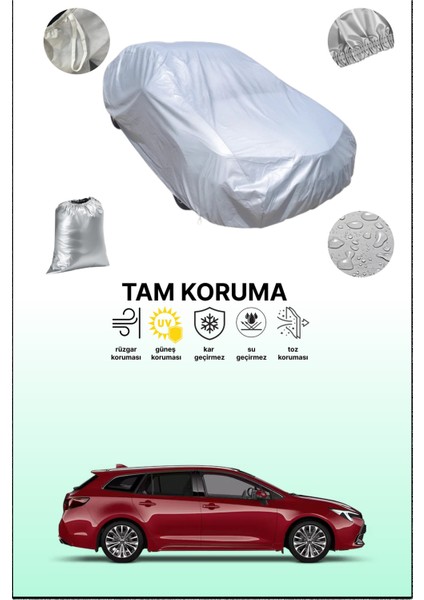 Gri Toyota Corolla Touring Sports Xıı Uyumulu Oto Branda, Araba Brandası, Koruyucu Örtü