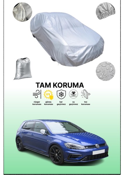 Gri Volkswagen Golf 7 Uyumulu Oto Branda, Araba Brandası, Koruyucu Örtü
