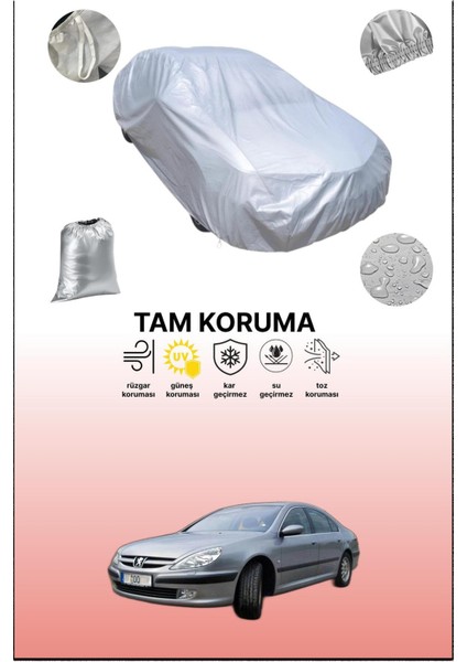Gri Peugeot 607 Uyumulu Oto Branda, Araba Brandası, Koruyucu Örtü