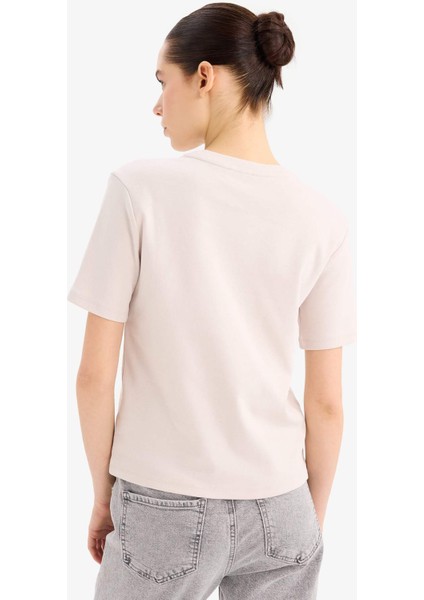 Regular Fit Bisiklet Yaka Basic Düz Kalın Kısa Kollu Tişört D7579AX25SP