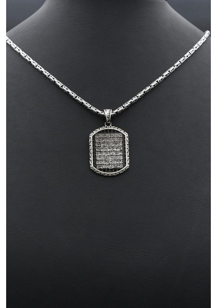 Ayetel Kürsi Yazılı 925 Ayar Gümüş Kolye Kral Zincir 2mm 902428 fırsatları